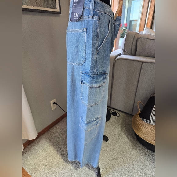 GAP - BAGGY- Women's Blue Wide-Leg Jeans- SIZE 8/29R NWT - Picture 3 of 5